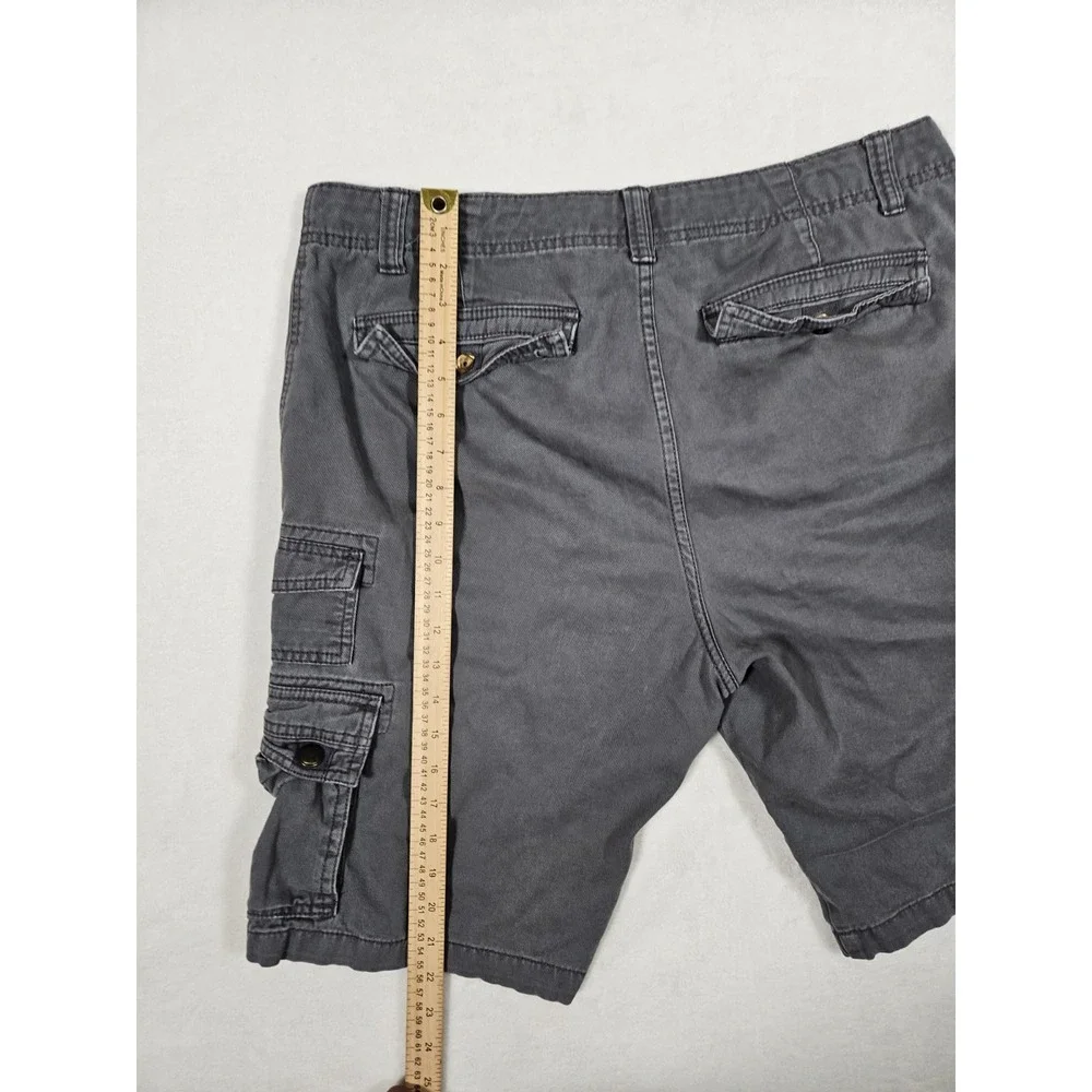 Iron Co Cargo Shorts Men's Size 34 Gray Performance‎ Stretch Hiking Outdoors